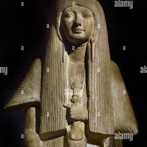 Rzeźba lub relief przedstawiający postać kobiecą w egipskim kontekście medycznym